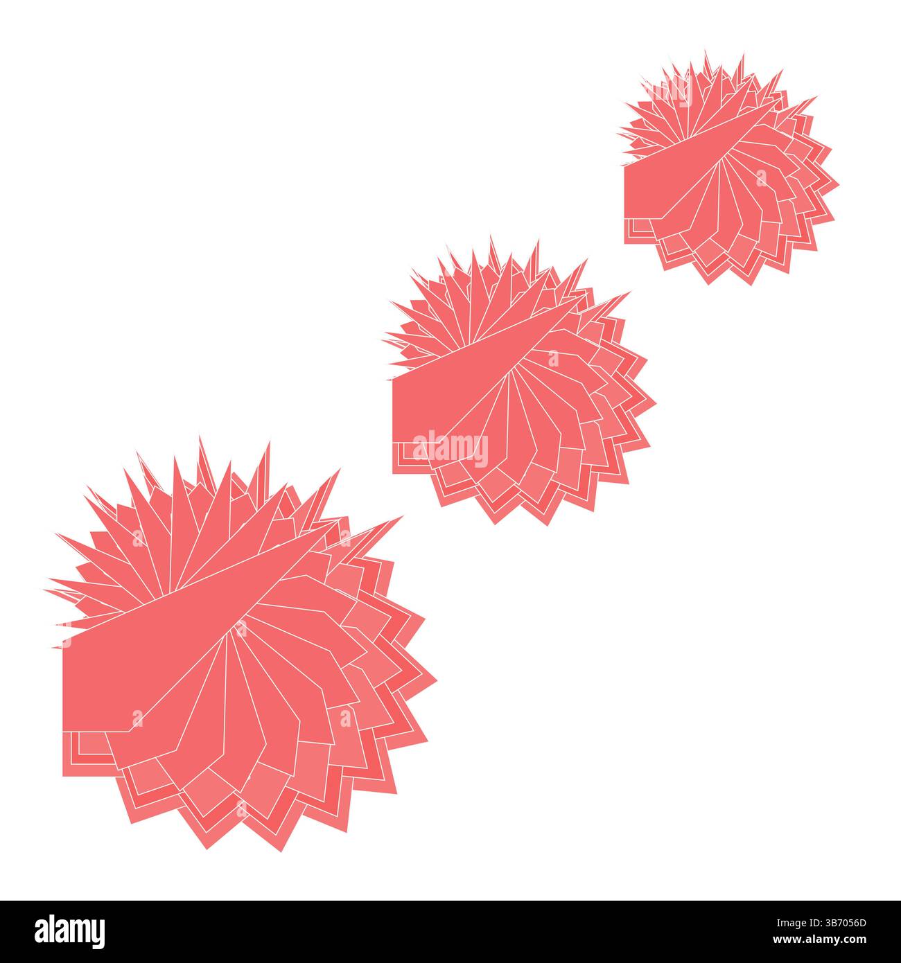 geometric rectangle vector background in black and red tone Stock Vector