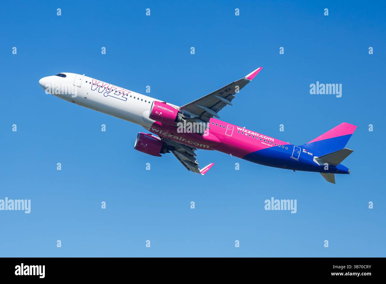 Rome, Italy - March 6, 2025: Wizzair Airbus A321neo airplane at ...