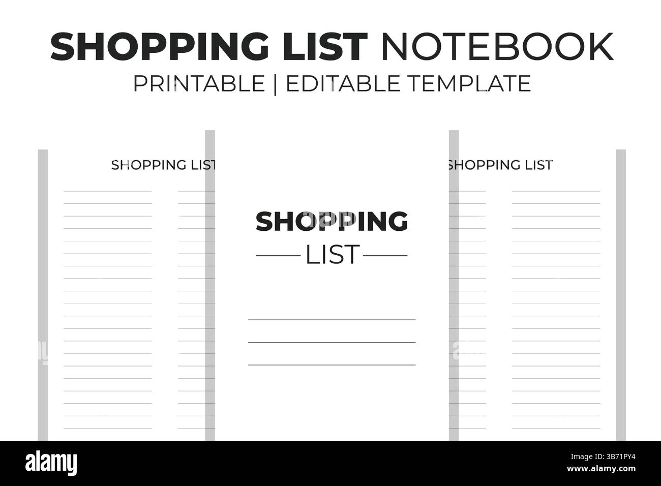 Shopping List KDP Interior Stock Vector