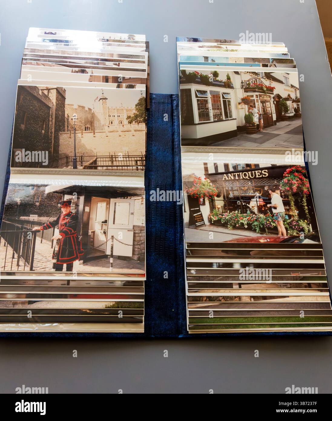 A photo album with printed photos Stock Photo