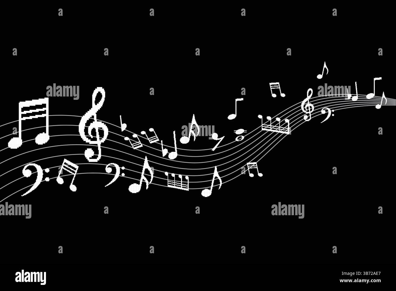 Musical notes melody simple icon set. Music notes symbol Stock Vector ...