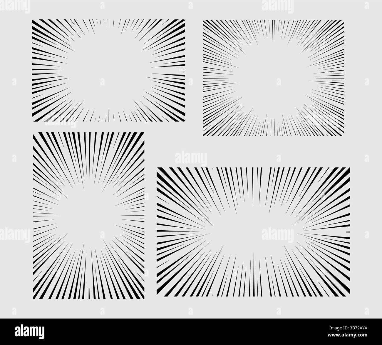Manga anime action frame lines. Abstract explosive template with speed ...