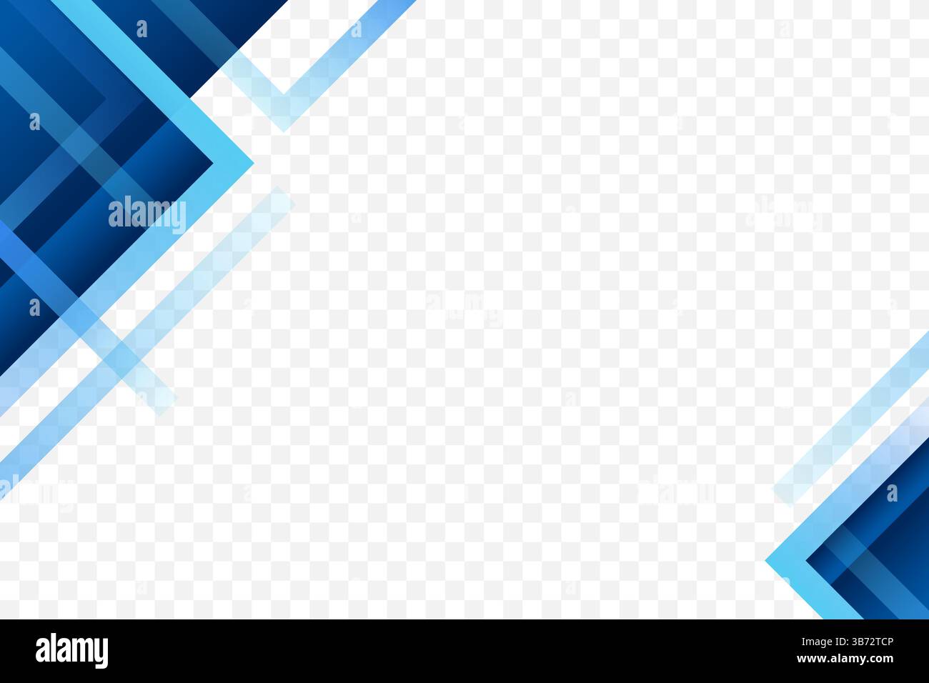 Blue geometric modern frame corner background vector illustration Stock Vector