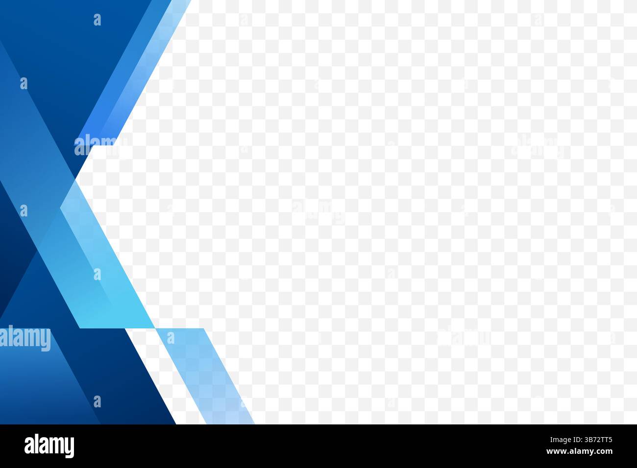 Modern blue geometric frame corner border background vector illustration Stock Vector