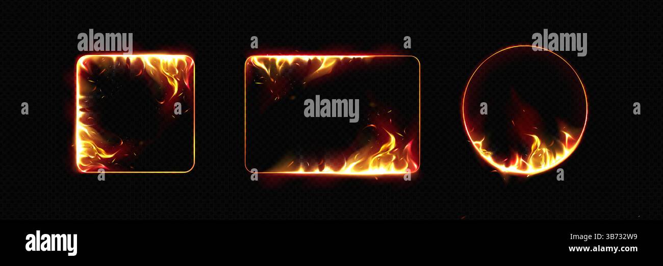 Burnt embers circle Stock Vector Images - Alamy