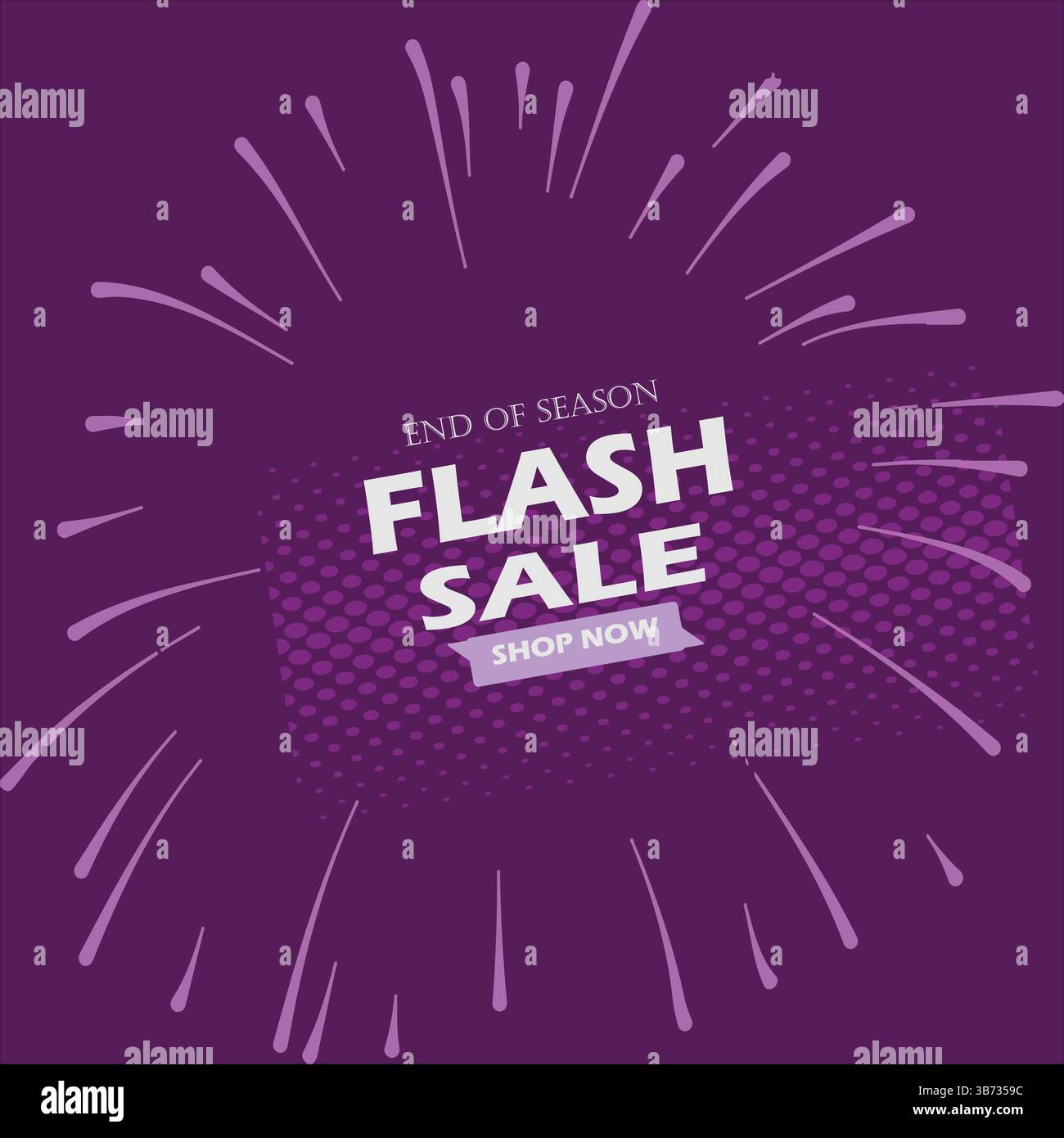 Special Offer Flash Sale Mega Offer Isolated on Purple Background. End of Season Offer. Shop Now Button. Best Design for Social Media. Stock Vector