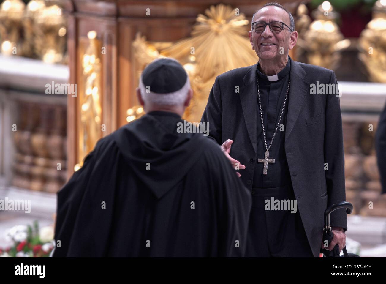 Cardinal Juan José Omella arrives for a mass on the