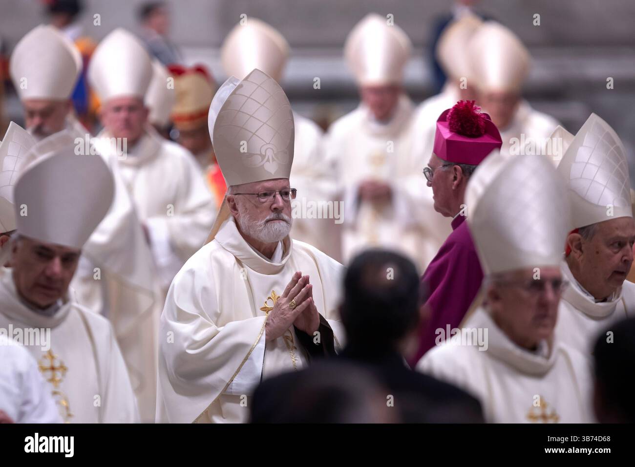 Cardinal Sean Patrick O'Malley attends mass on the ninth day