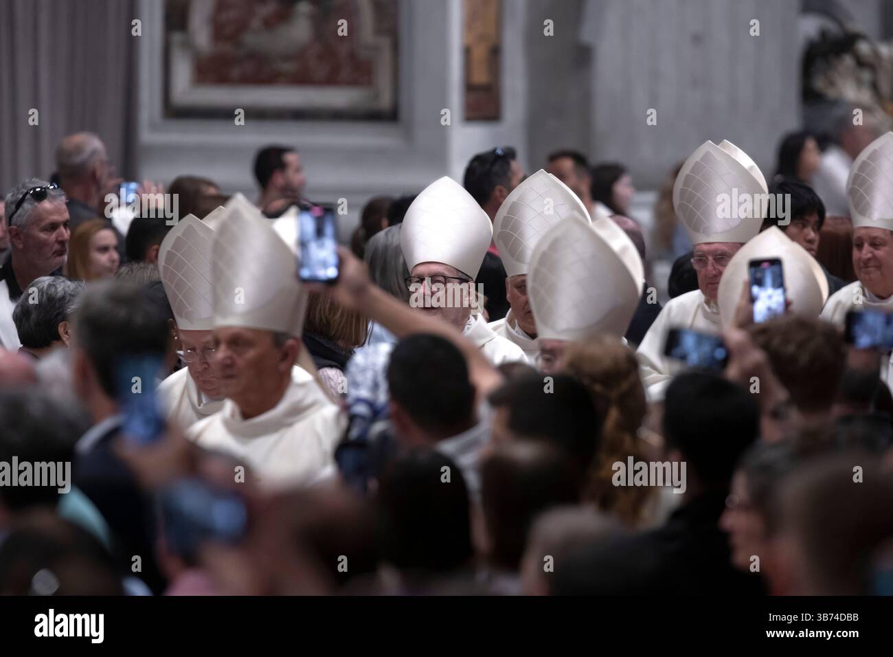 Cardinal Claudio Gugerotti arrives for a mass on the ninth