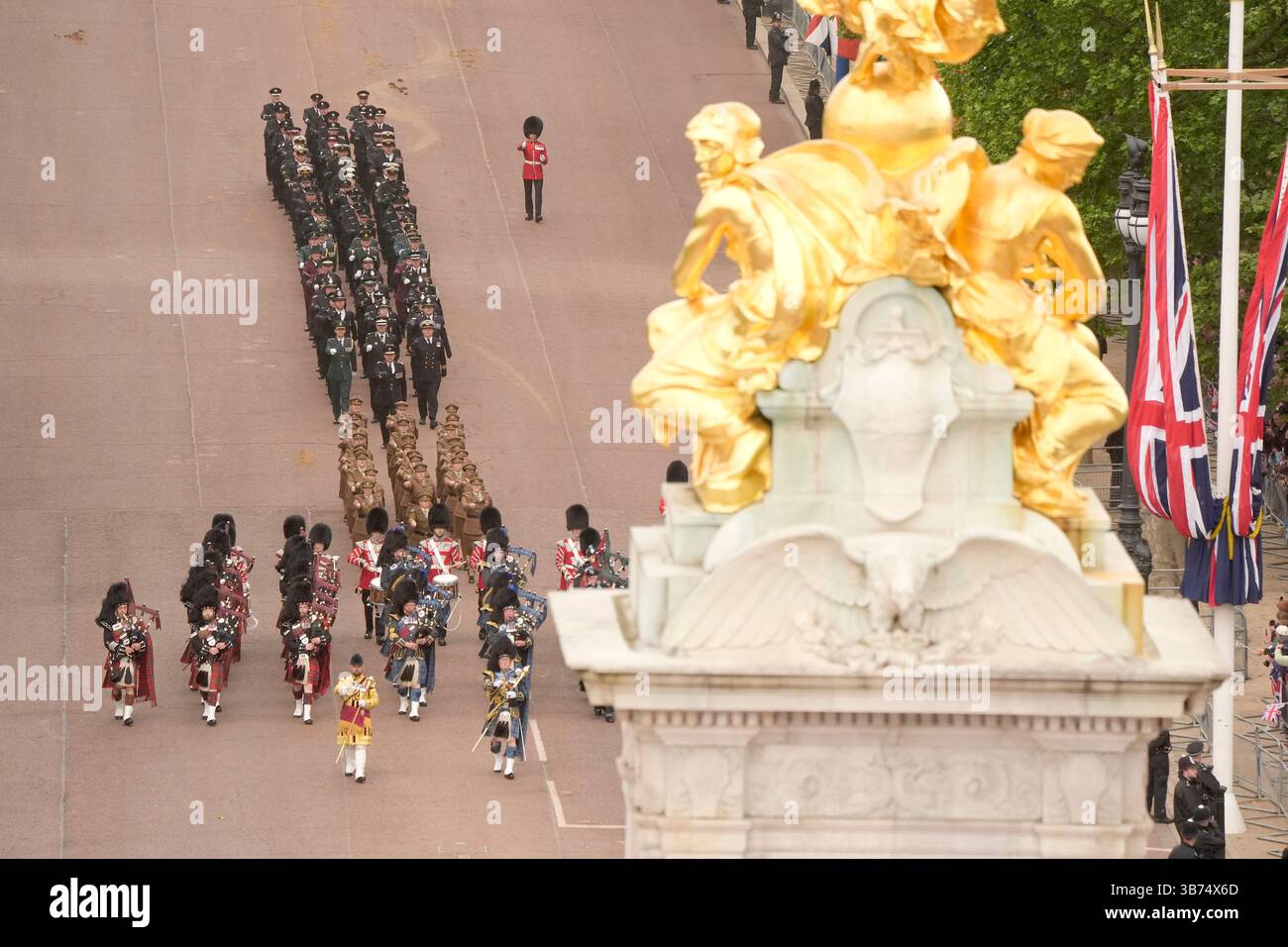 War Procession Members of the armed forces during a military procession for the 80th ...