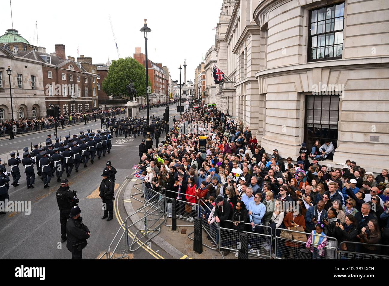 War Procession People watch a military procession marking the 80th anniversary of VE ...