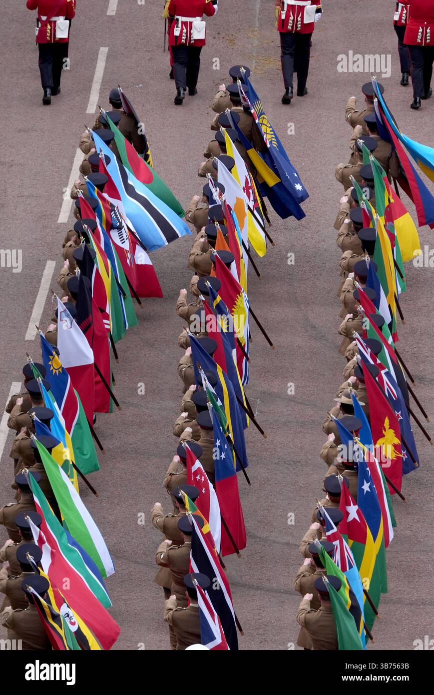 War Procession Members of the armed forces during a military procession marking the ...