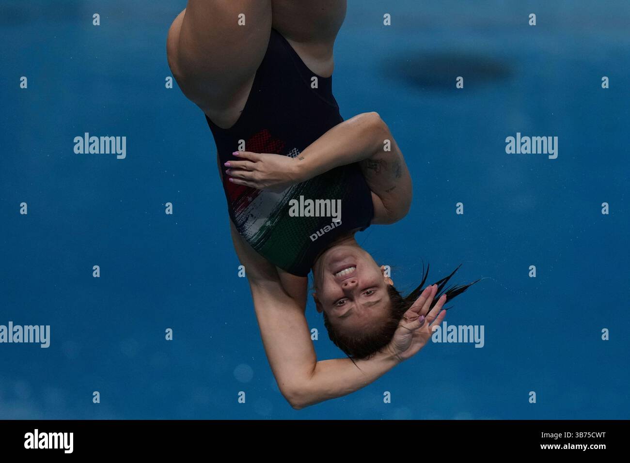 Elisa Pizzini of Italy competes in the Women's 3m Springboard event for ...