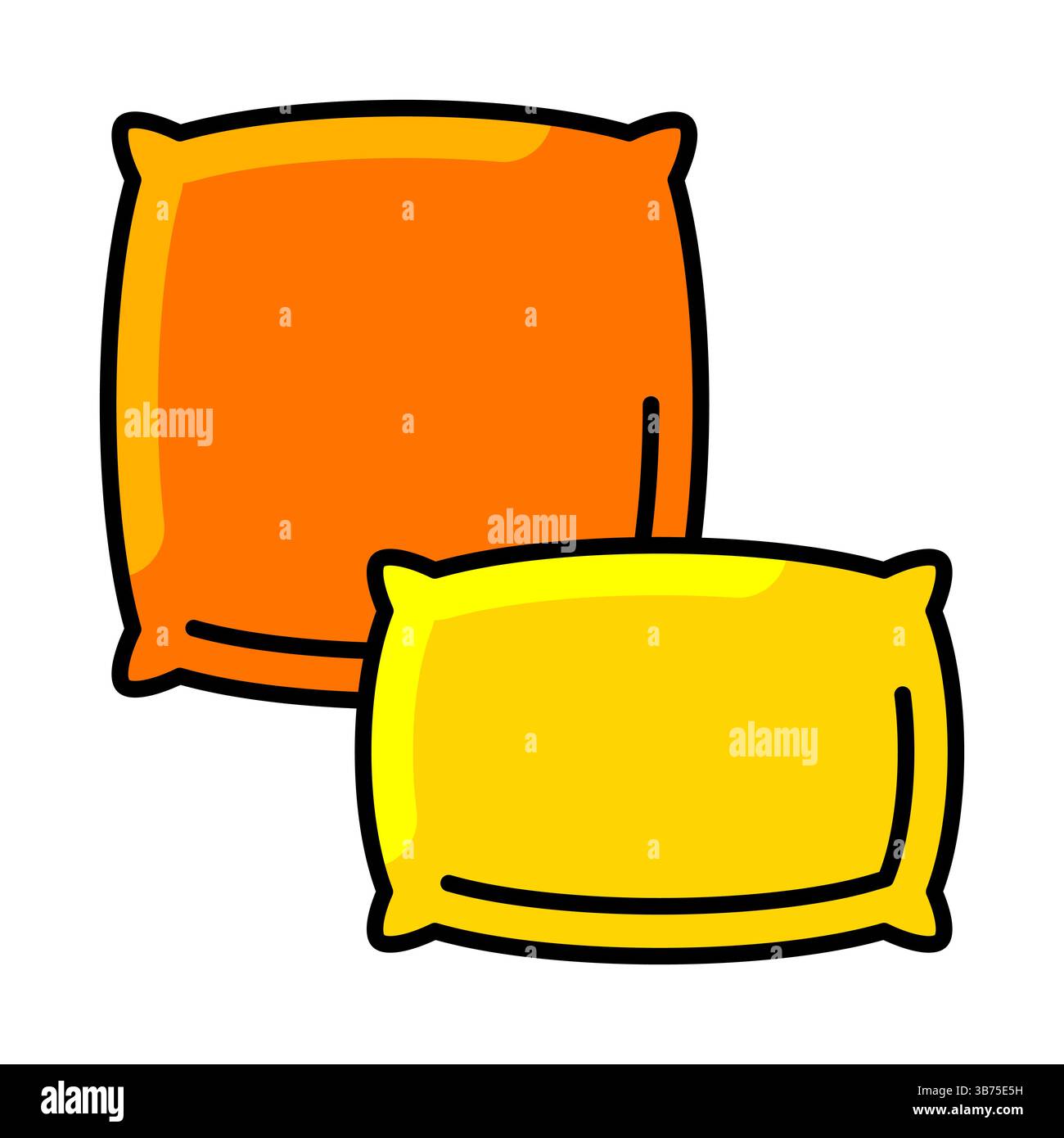 Pillows for sleep icon. Home decor element thin line illustration. Stock Vector