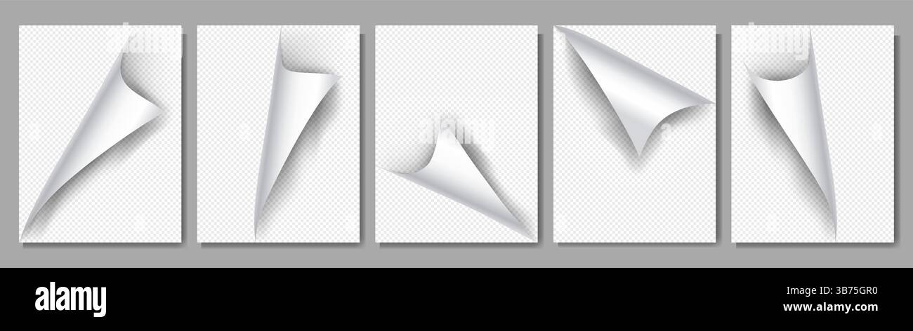 Transformation Background A4 Vector illustration. Turning page set overlay on A4 page size ...