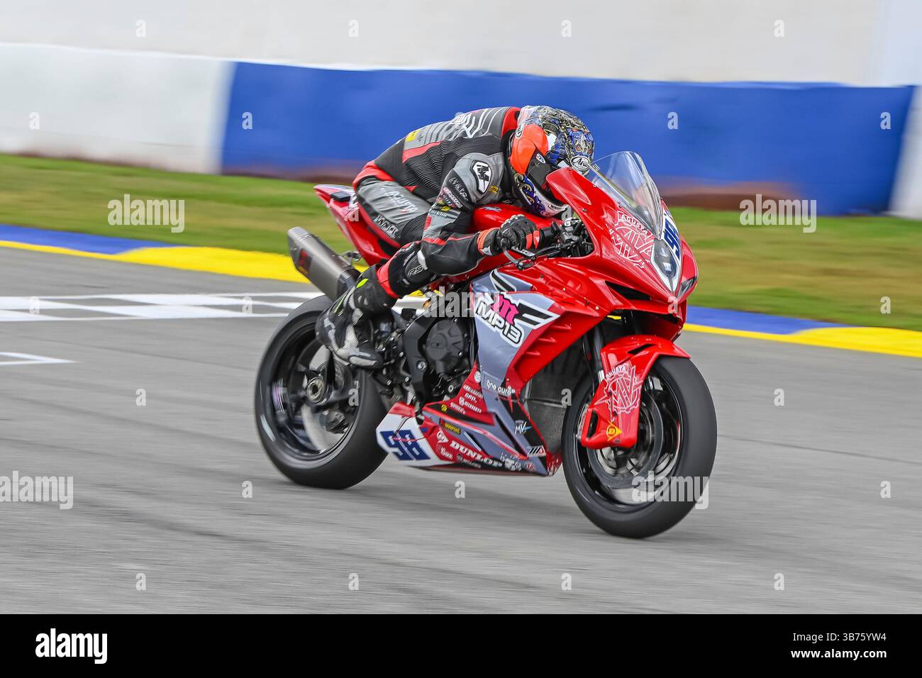 BRASELTON, GA - MAY 04: MP13 Racing rider Aiden Sneed (98) on the MV ...