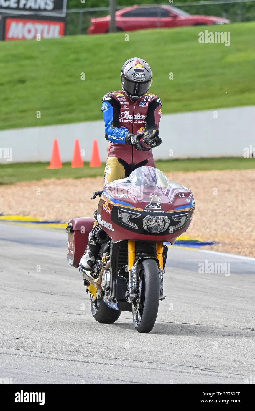 BRASELTON, GA - MAY 04: S&S/Indian Motorcycle rider Troy Herfoss (1) on ...