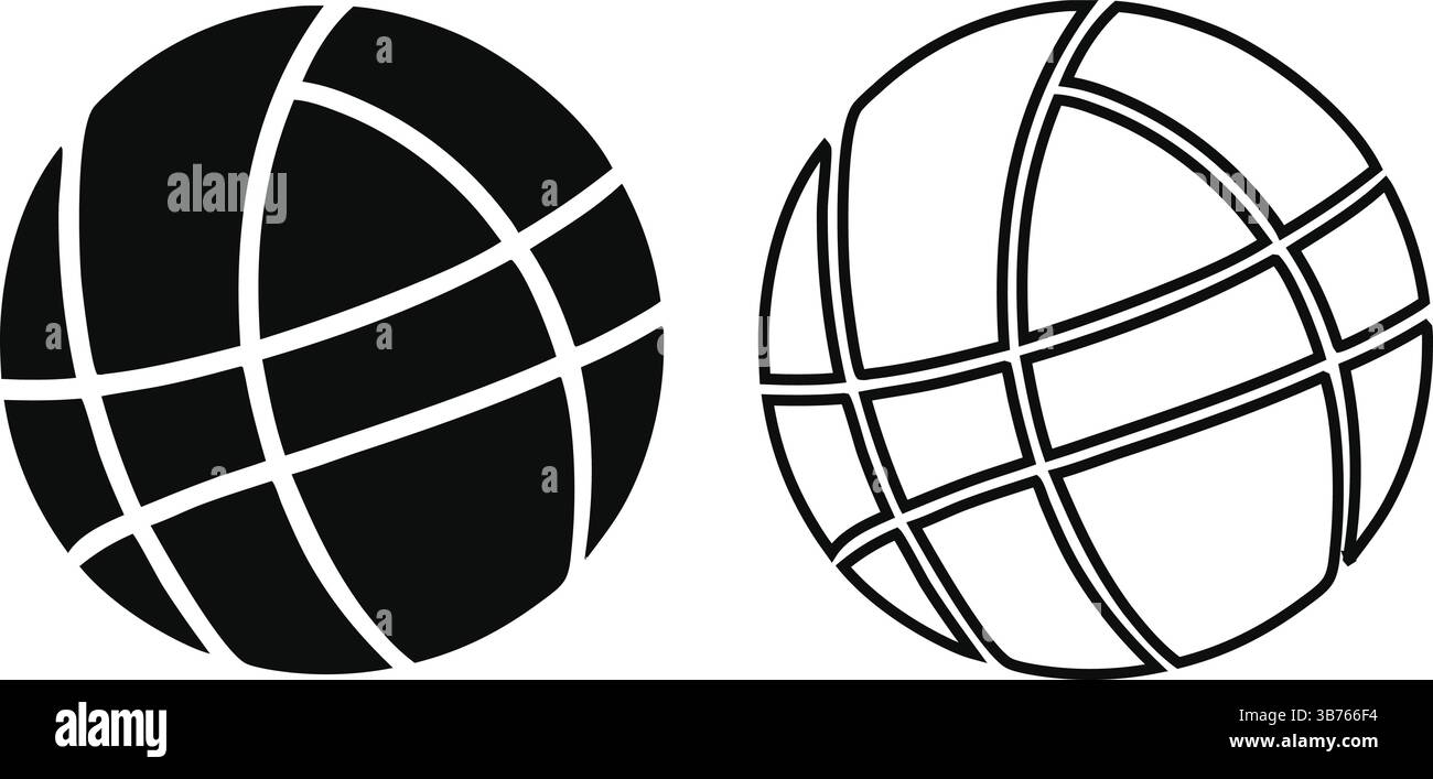 Basketball ball icons set. Basketball ball isolated icon. Black ...