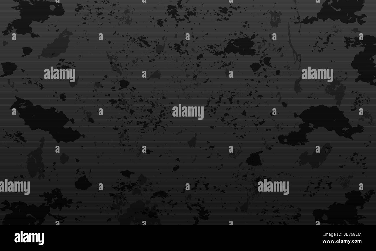 Black gradient background vector grey grunge texture abstract Stock Vector