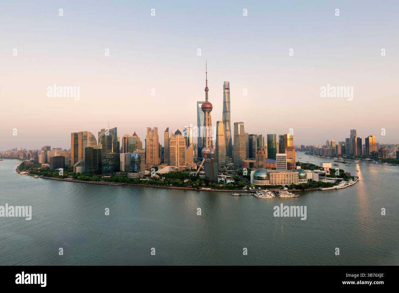 Shanghai city skyline aerial hi-res stock photography and images - Alamy