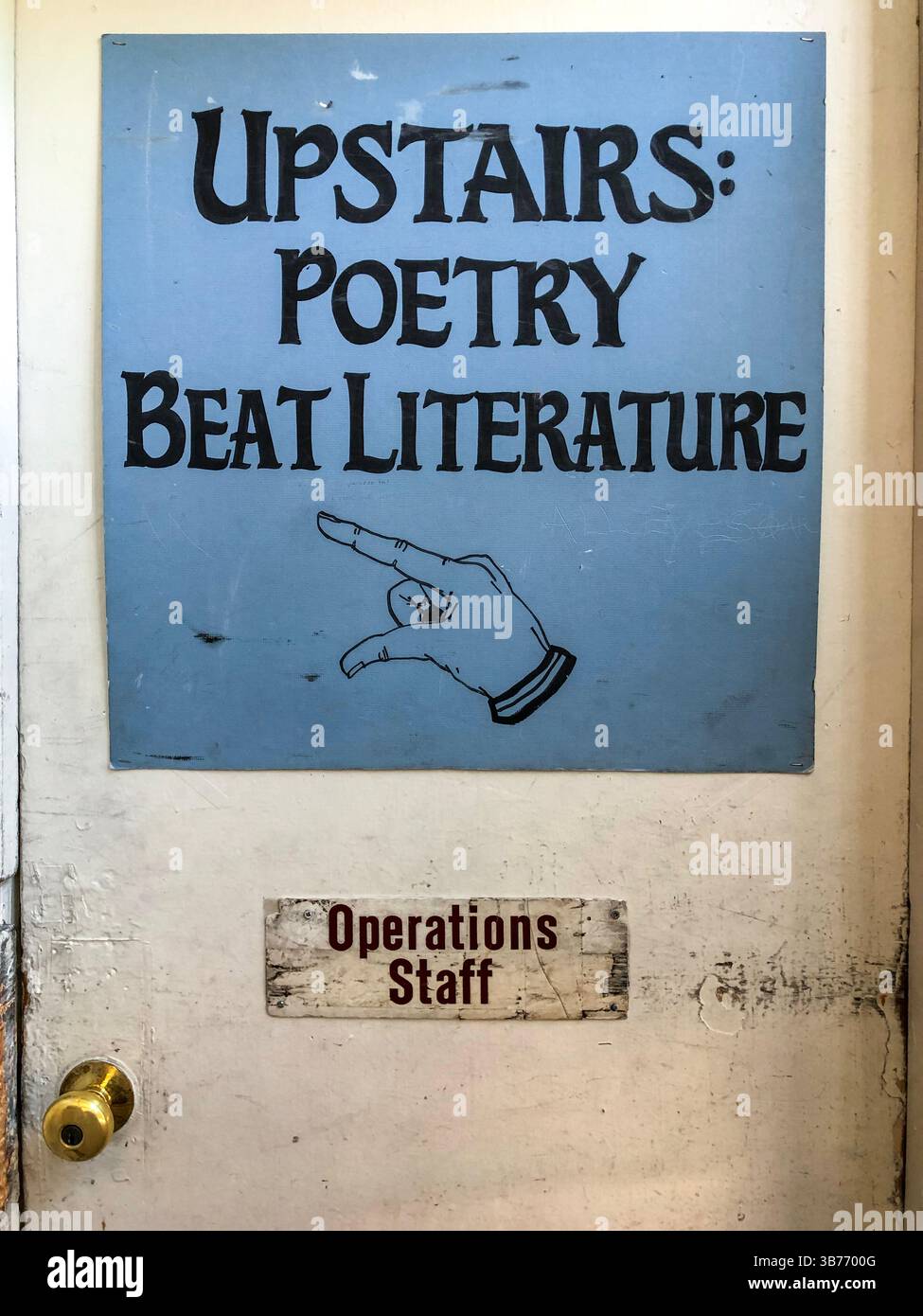 City Lights Bookstore is an independent shop in North Beach in San Francisco. Made famous by The Beat writers of the 50s and 60s. - Smartphone Captured Stock Image