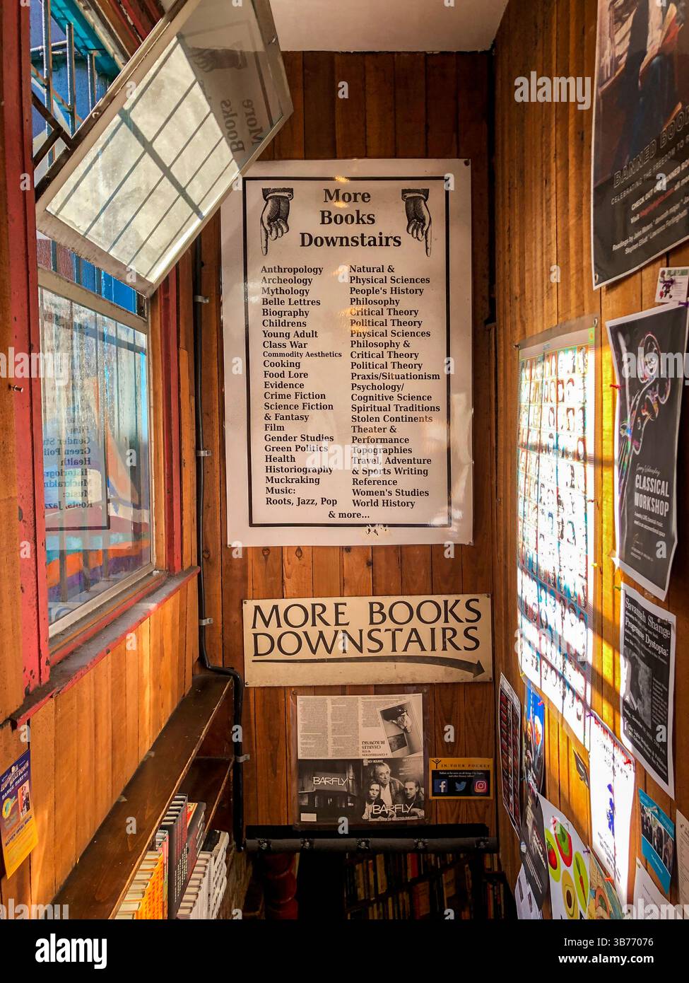 City Lights Bookstore is an independent shop in North Beach in San Francisco. Made famous by The Beat writers of the 50s and 60s. - Smartphone Captured Stock Image