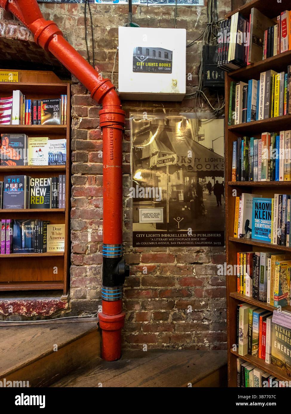 City Lights Bookstore is an independent shop in North Beach in San Francisco. Made famous by The Beat writers of the 50s and 60s. - Smartphone Captured Stock Image