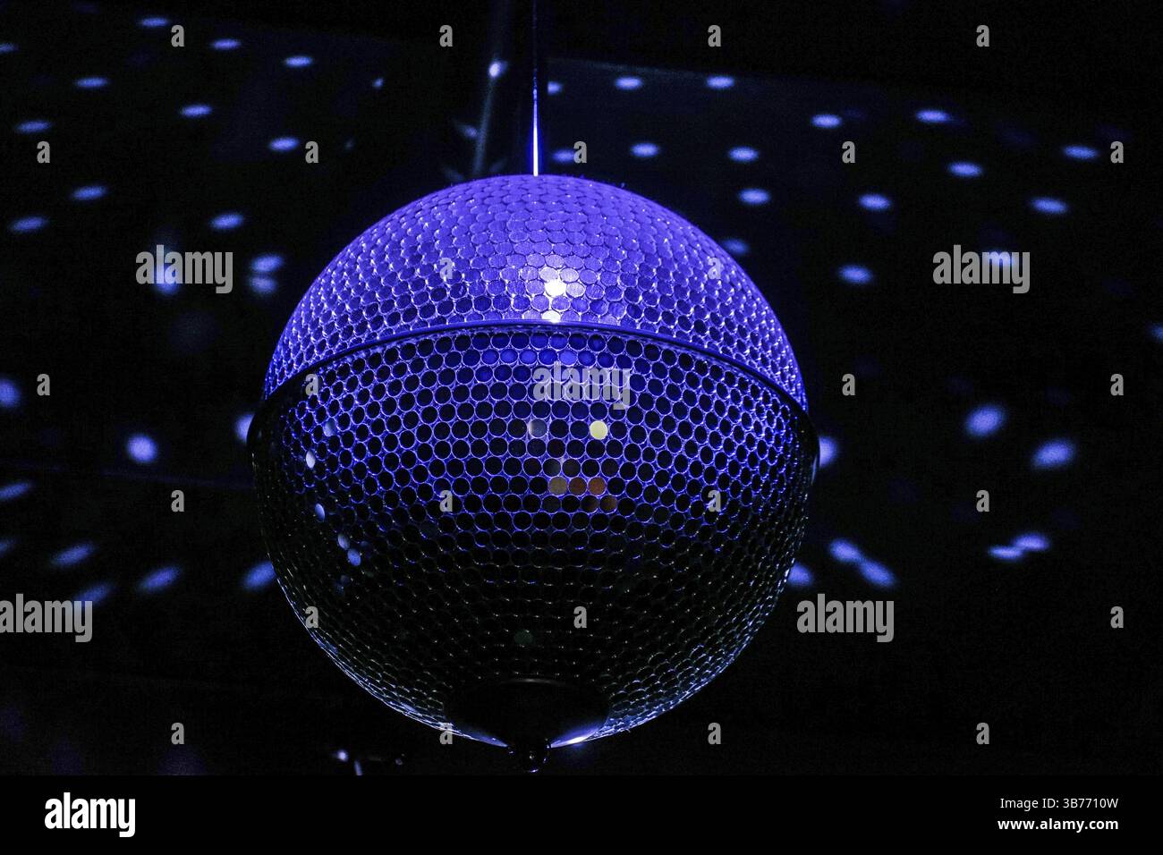 Purple mirror ball. Shooting Location: Tokyo metropolitan area Stock Photo