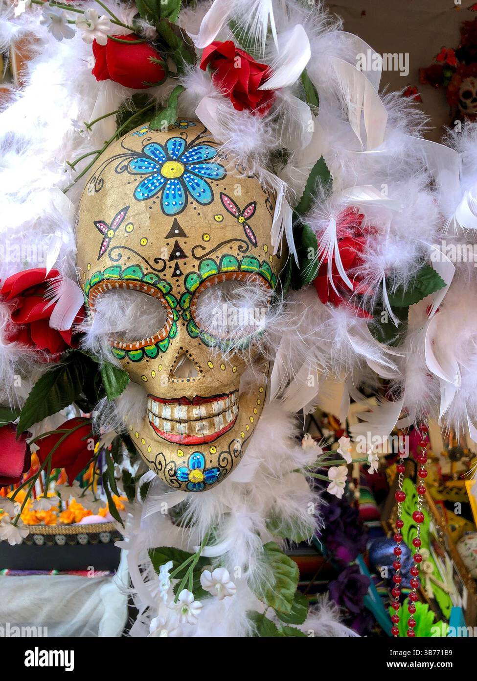Day of the Dead is celebrated every November in the Latino neighborhood of Fruitvale in Oakland, California. - Smartphone Captured Stock Image