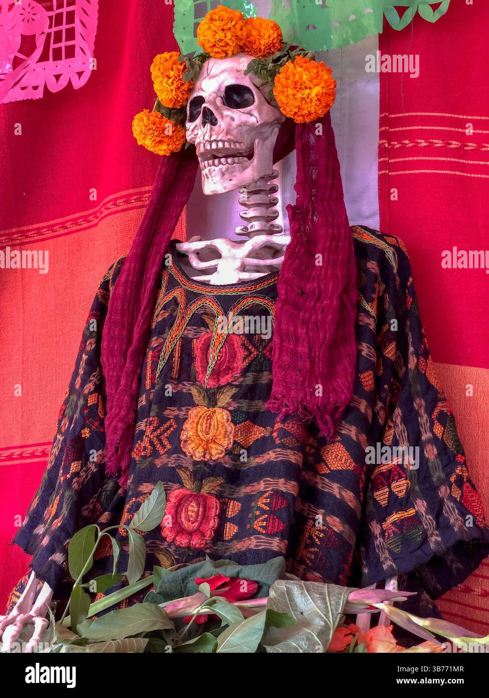 Day of the Dead is celebrated every November in the Latino neighborhood of Fruitvale in Oakland, California. - Smartphone Captured Stock Image