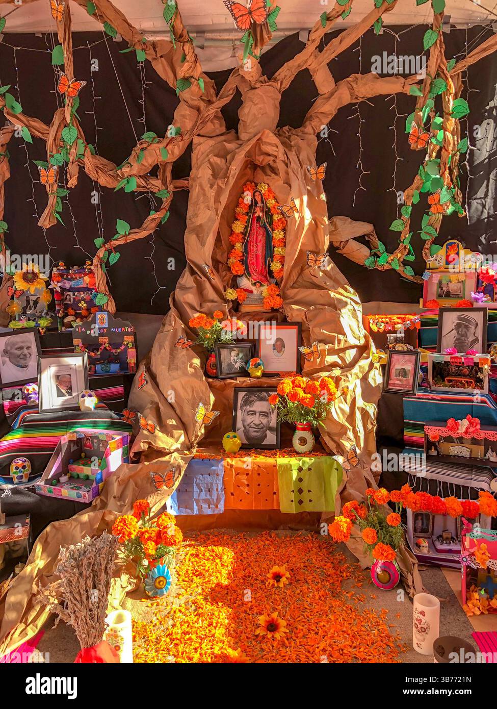 Day of the Dead is celebrated every November in the Latino neighborhood of Fruitvale in Oakland, California. Stock Photo
