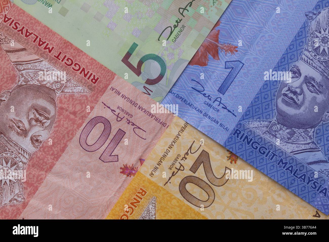 Different banknote and of Ringgit of Malaysia Stock Photo - Alamy