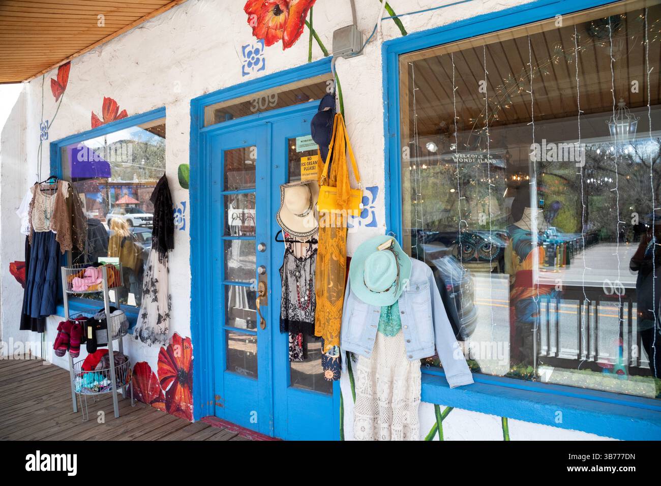 Morrison, Colorado - A shop on the main street in a tourist town in the Rocky Mountain foothills, west of Denver. Stock Photo