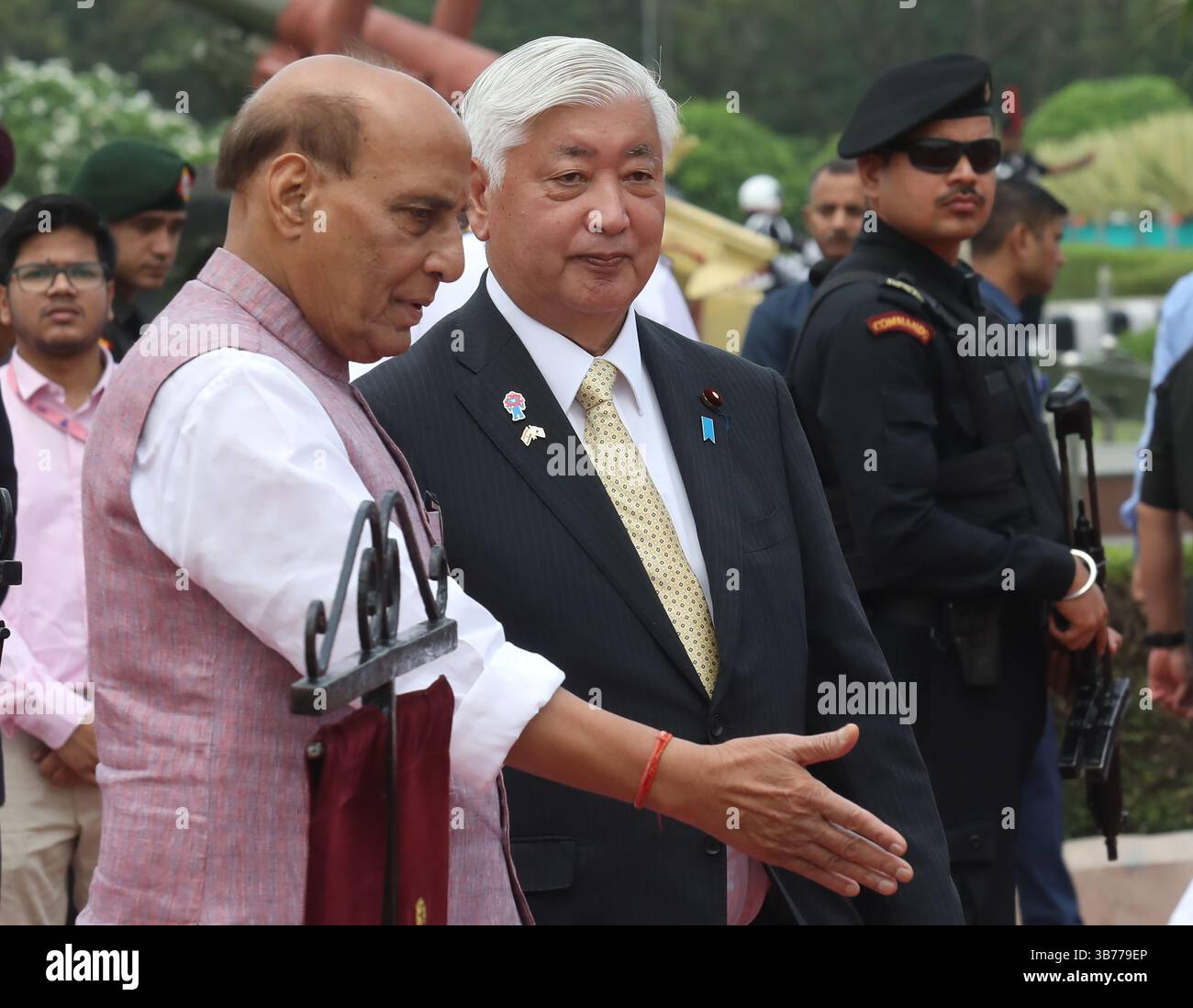 Hashan Rajanath New Delhi, India. 05th May, 2025. Japan's Defence Minister Gen Nakatani ...