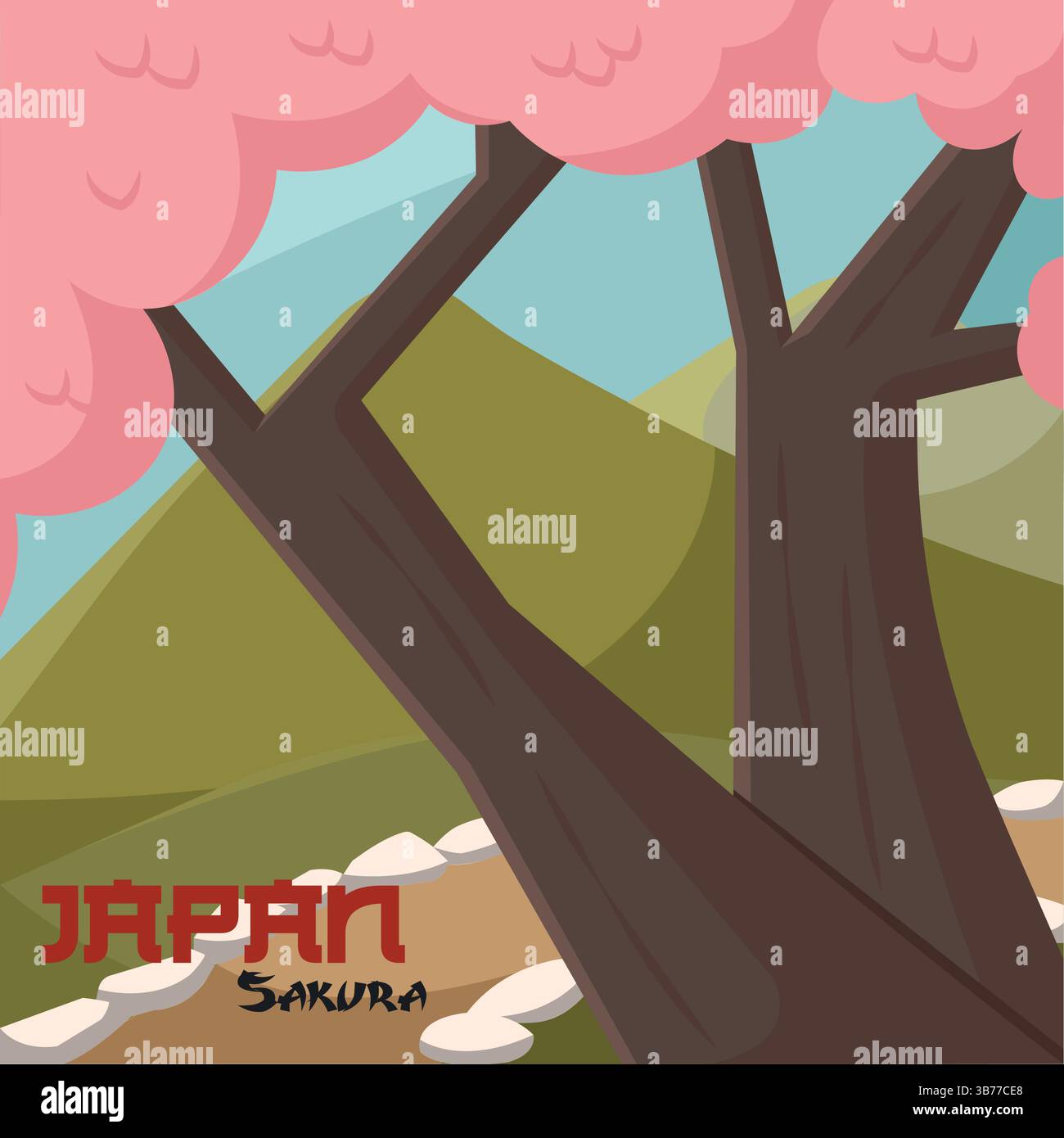 Cherry blossom in spring. Vector illustration Stock Vector Image & Art ...