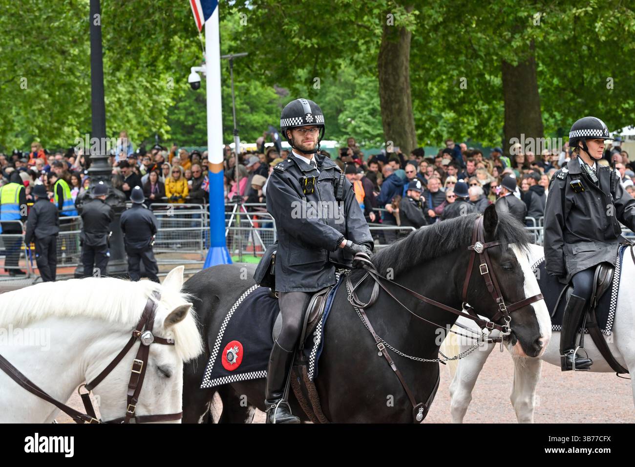 London, UK. 05th May, 2025. A Mounted Police Officer during the VE80 ...