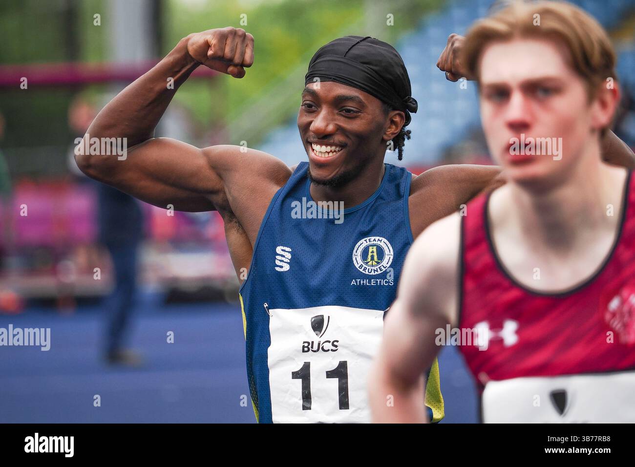 Manchester, United Kingdom . 5 May, 2025. Pictured left to right, Tyvon ...