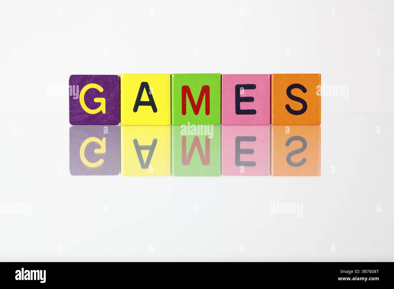 Games - an inscription from children's wooden blocks Stock Photo - Alamy