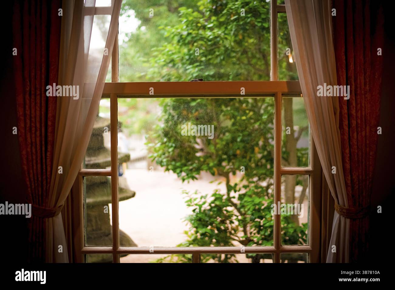 Retro Western Architecture window. Shooting Location: Kobe city, Hyogo ...