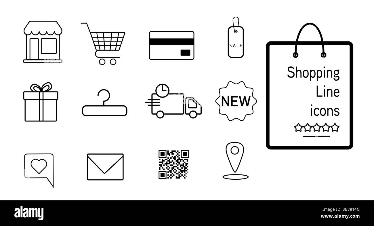 Minimalist white shopping cart outline hi-res stock photography and ...