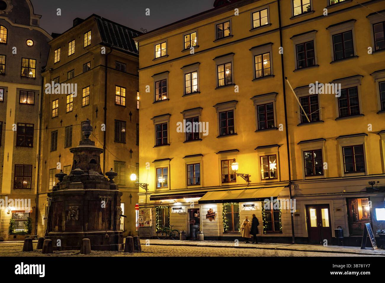 The streets of Scandinavian Stockholm. Shooting Location: Sweden, Stockholm Stock Photo