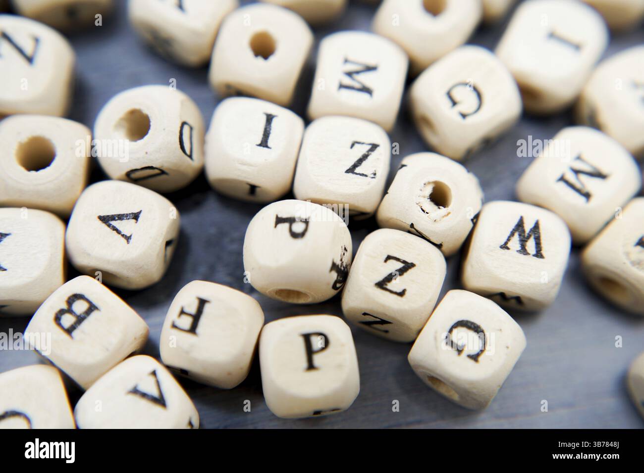 Block of alphabet studded on the floor. Shooting Location: Tokyo ...
