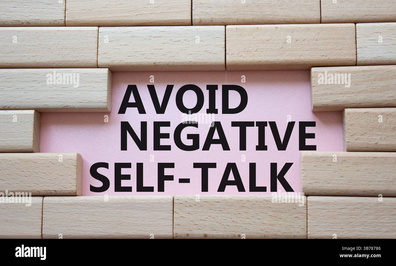 Avoid negative self-talk symbol. Concept words Avoid negative self-talk ...