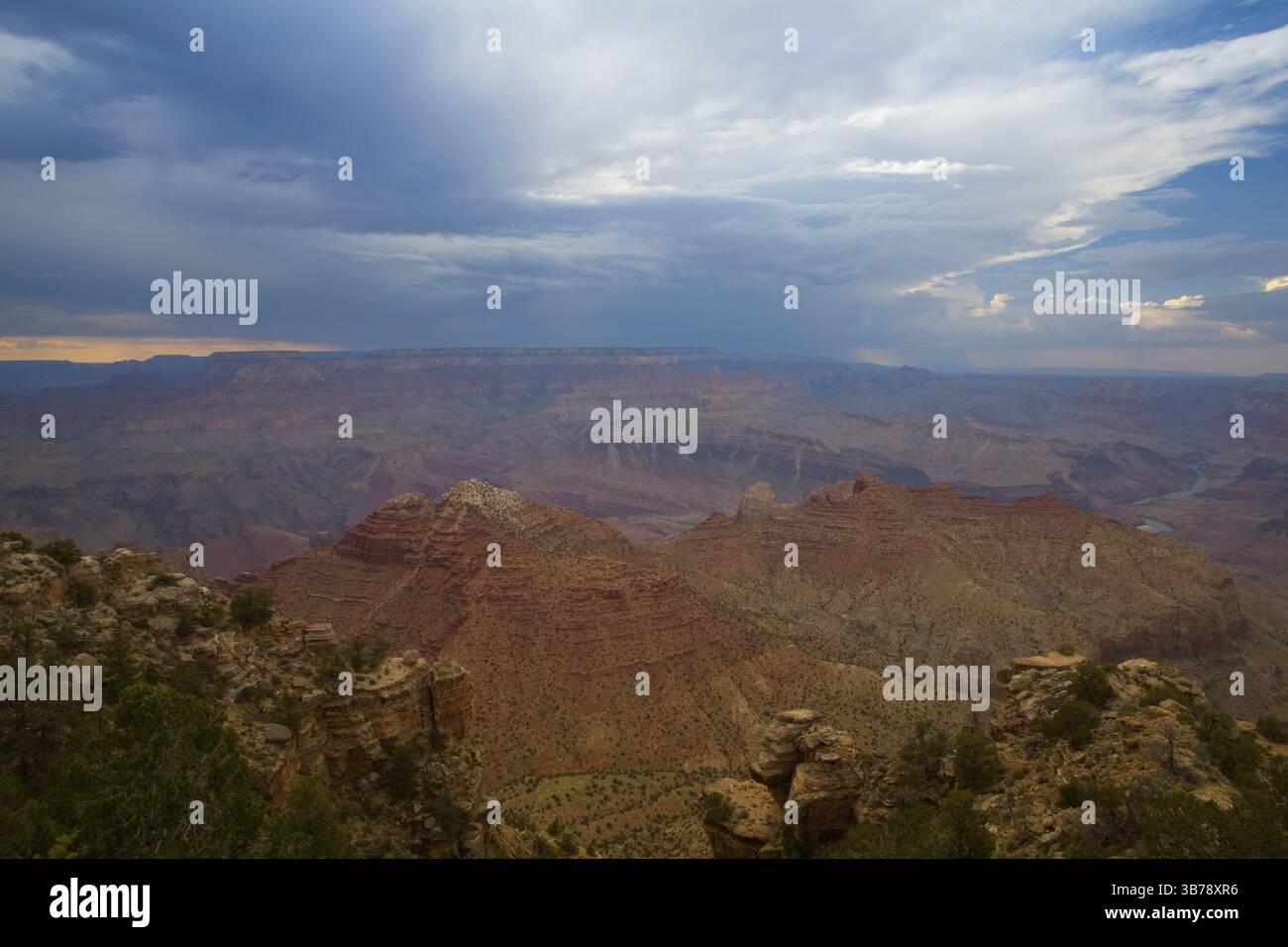Famous Grand Canyon before heavy storm at sunset Stock Photo - Alamy