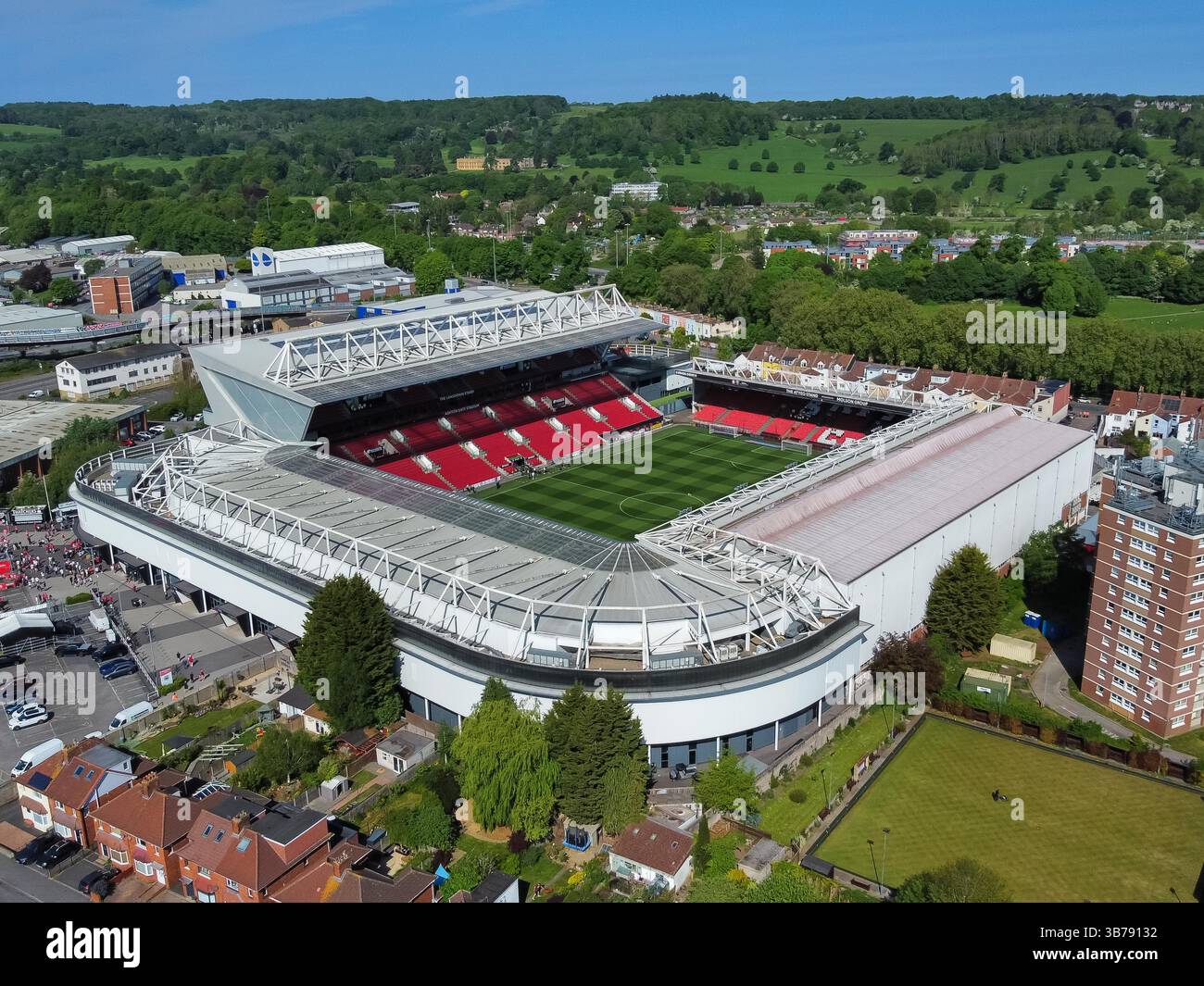 General Aerial View Of Ashton Gate Stadium Home Of English Football General Aerial View Of Ashton Gate Stadium Home Of English Football