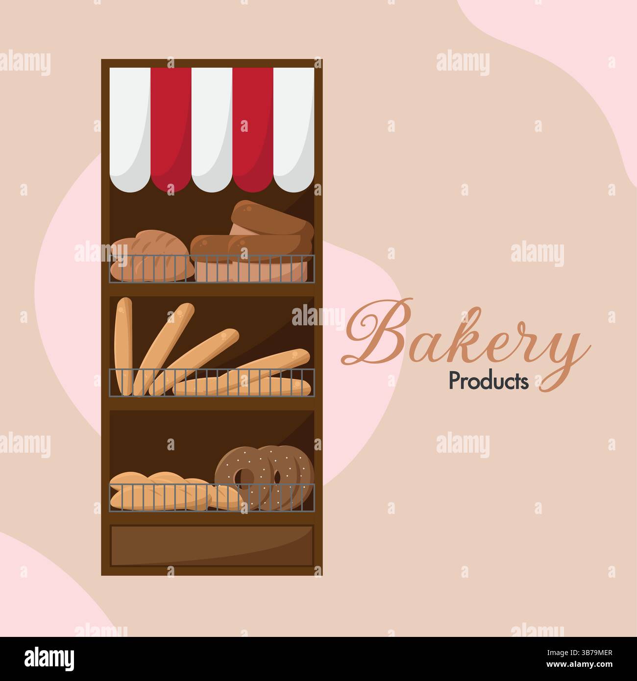 Bakery bread shelf rack. Vector illustration Stock Vector Image & Art ...