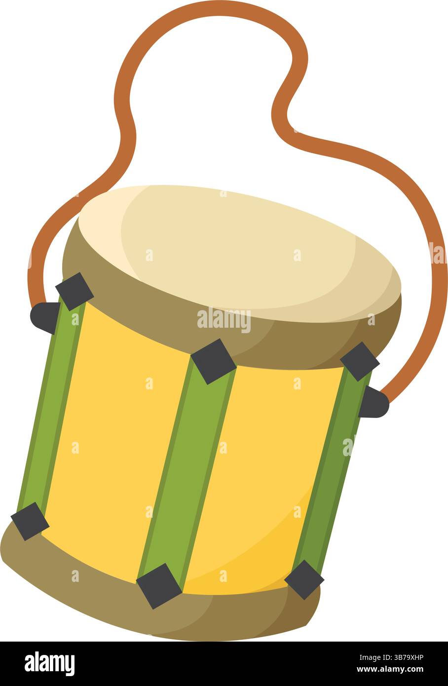 Brazilian drum with strap. Vector illustration Stock Vector Image & Art ...