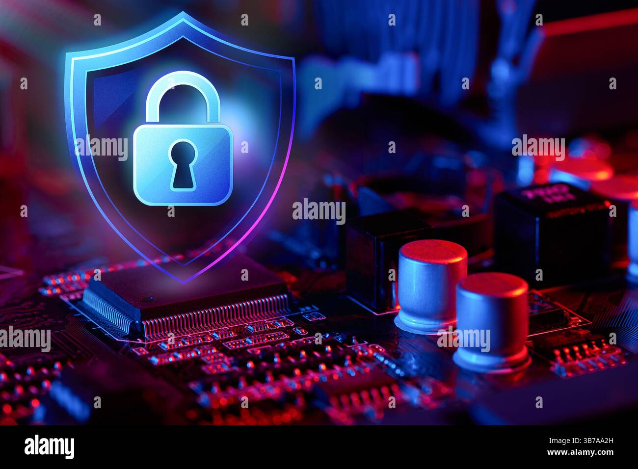 Digital shield technology cyber circuits hi-res stock photography and ...