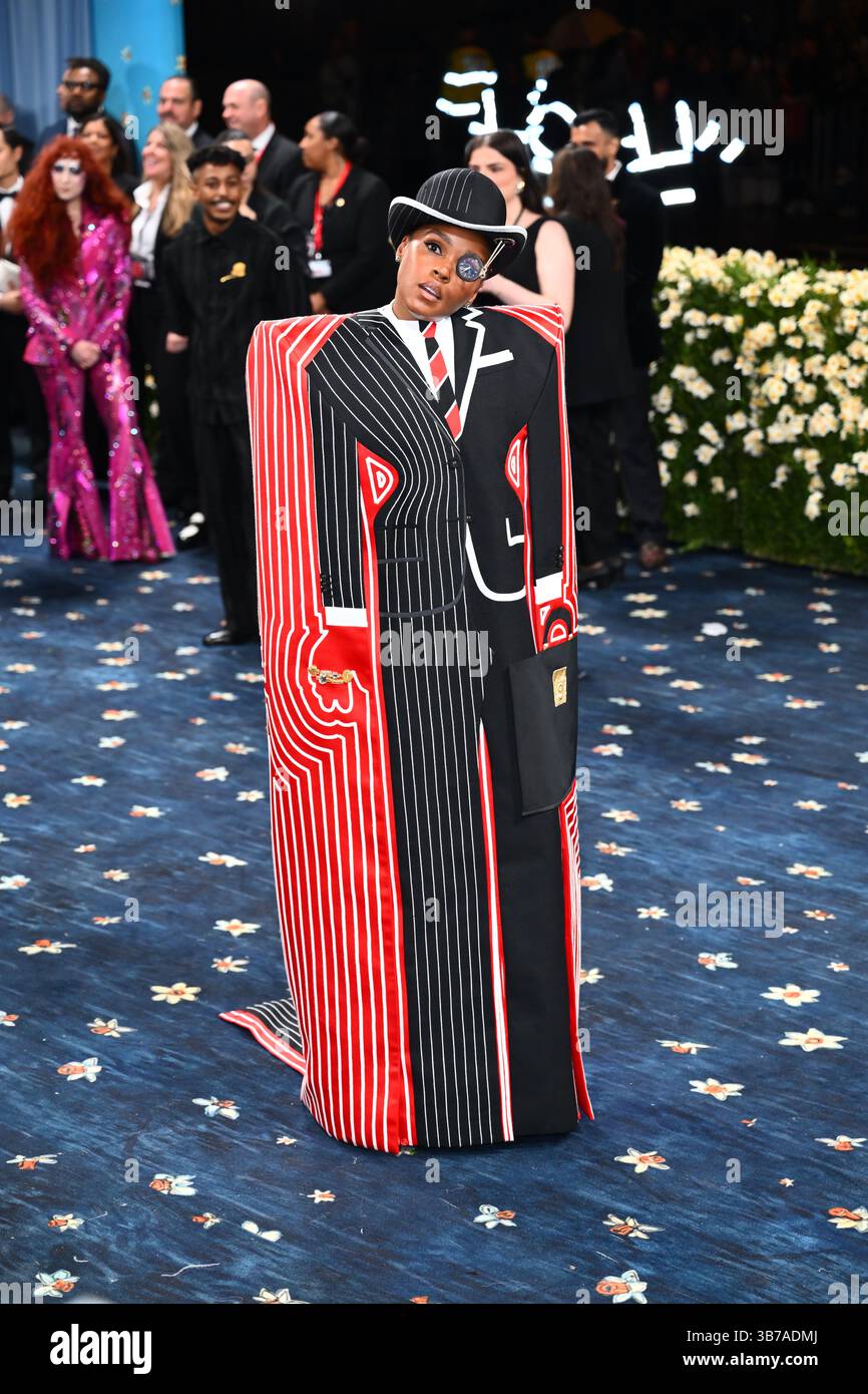 Janelle Monae attending the Metropolitan Museum of Art Costume