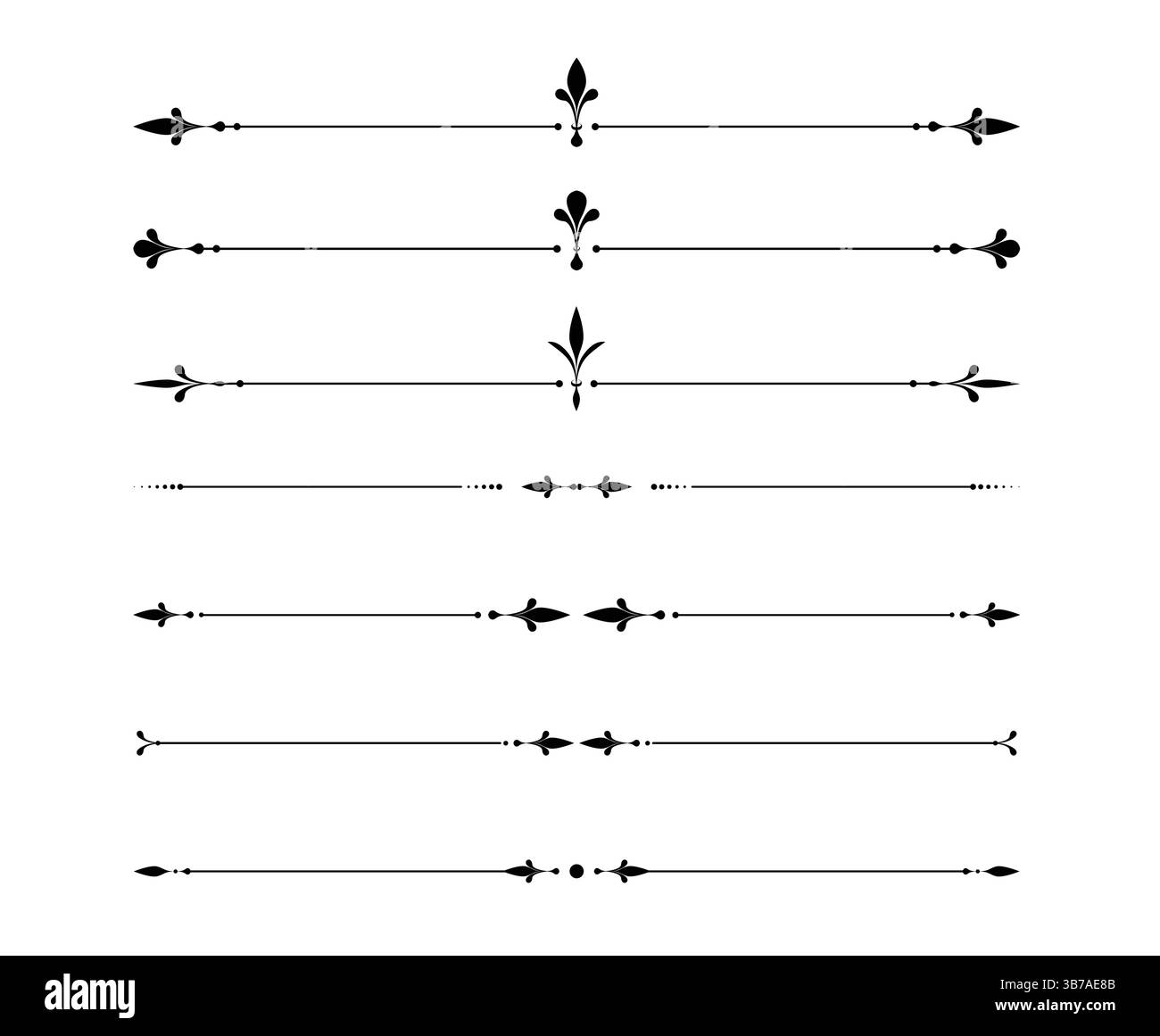 Aesthetic Divider Lines Minimal and Stylish Layout Details Stock Vector ...